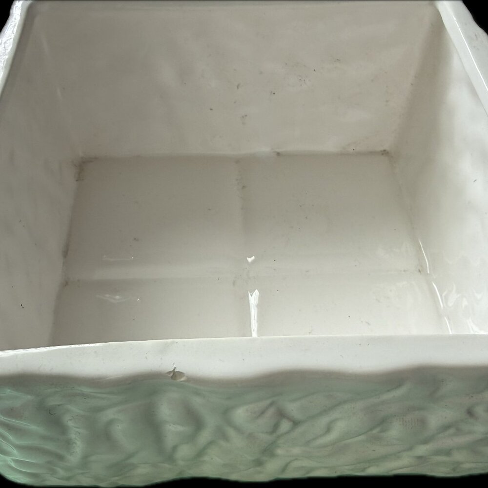 Square White Ceramic Catch-All Dish